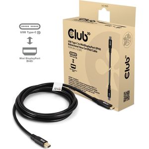 CLUB3D CAC-1561 DisplayPort kabel 2 m Mini DisplayPort USB Type-C Zwart