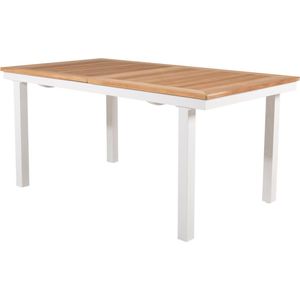 Panama eettafel tuin incl. extra blad 160, 240 cm wit, natuur.