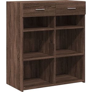 vidaXL - Dressoir - 80x42,5x93 - cm - bewerkt - hout - bruin - eikenkleur