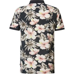 Petrol Industries - Heren Botanical Polo Rove - Grijs - Maat XS