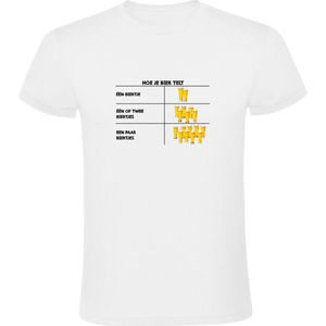 Hoe je bier telt Heren t-shirt| borrelen | wijn drinken | tellen | zuipen | feestje| drank | grappig | glazen | humor |