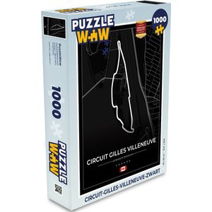 Puzzel Racing - Racebaan - Circuit Gilles Villeneuve - Canada - F1 - Zwart - Legpuzzel - Puzzel 1000 stukjes volwassenen