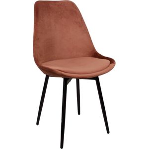 Lucy’s Living Luxe Eetkamerstoel LEAF Koper – ø 47x52.5x87 cm – hotel chique - binnen – meubilair – meubels – stoelen – wonen – interieur