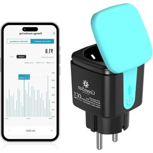 Wifi-stroommeter stopcontact met spraakbesturing Alexa timer - voor slimme stopcontacten met stroommeting.