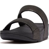 FitFlop Lulu Glitz-Canvas Slides ZWART - Maat 36