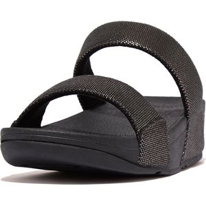 FitFlop Lulu Glitz-Canvas Slides ZWART - Maat 42