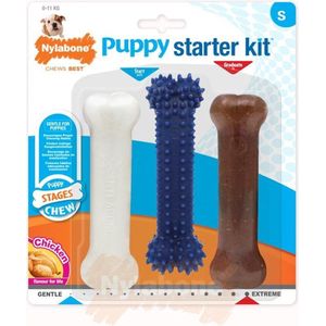 Nylabone puppy chew puppy starter kit chicken - Default Title