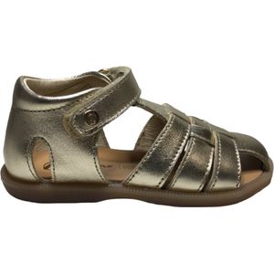 Naturino velcro gesloten lederen sandalen Zaffiro Goud mt 23