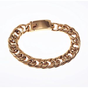 Gourmet Armband Heren - Stalen Goud Kleur - Schakelarmband