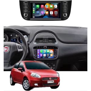ADIVOX 7 inch geschikt voor Fiat Punto/Linea 2010-2016 Android 14 2GB/32GB 8CORE CarPlay/Auto/Wifi/GPS/RDS/DSP/5G/DAB+