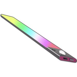 Greenbar led strip - Led verlichting met bewegingssensor - Slimme verlichting - Zilver 40 cm - App control - USB oplaadbaar - RGBW - Magnetische bevestiging - Kastverlichting - Slaapkamer - Wijnkast