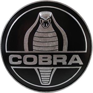 Shelby Cobra Embleem Zwart Zilver Wand Decoratie