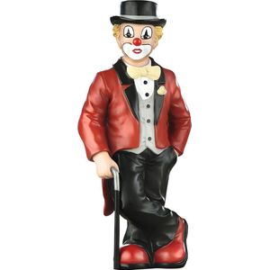 clown kleine decoratieve figuur en verzamelstuk van de fluitikus in hoogwaardige geschenkdoos - decoratieve figuur accessoire decoratie cadeau - handgemaakt - hoogte 15 cm