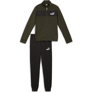 PUMA Poly Suit cl B Jongens Trainingspak - Dark Olive - Maat 152