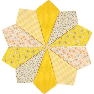 dames bloemen zakdoeken van puur katoen geel stoffen zakdoeken voor dagelijks gebruik 5/10 stuks 36 x 36 cm