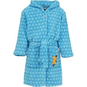 Playshoes - Fleece badjas met capuchon - 'de muis' - blauw - maat 86-92cm