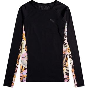 Billabong - UV-rashguard voor dames - Lange mouw - Surf capsule yoke - Zwarte Kiezel - maat M