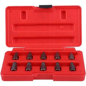 10-delige Schroefuithalerset Chroomvanadiumstaal Boutuithalerset Omgekeerd Spiraalvormig Ontwerp voor Maximale Grip 32 Mm 4 Mm 48 Mm 55 Mm 63 Mm 7 Mm 8 Mm 87 Mm 95 Mm 103