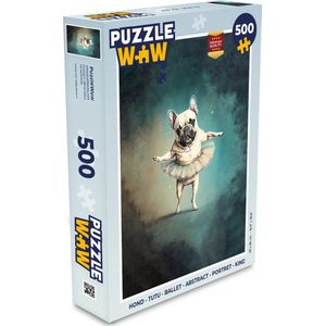 Puzzel Hond - Tutu - Ballet - Abstract - Portret - Kind - Legpuzzel - Puzzel 500 stukjes