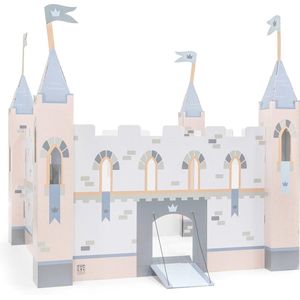 Speelkasteel Karton - Kasteel Speelgoed - Voor Jongens En Meisjes - Ridders Speelgoed - Duurzaam Karton - Blauw