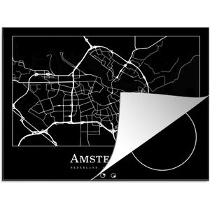 Inductie beschermer - Inductie Mat - Kookplaat beschermer - Amsterdam - Plattegrond - Kaart - Stadskaart - Inductie beschermer - Inductie Mat - Kookplaat Beschermer - 65x52 cm - Afdekplaat inductie - Inductiebeschermer