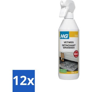 HG - Vetweg - Maximale Reinigingskracht - 500 ml - Voordeelverpakking - 12 stuks
