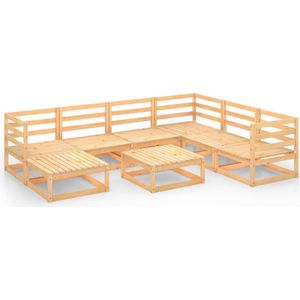 vidaXL Loungeset - Loungesets - Tuinsets - Tuinsets - 8-delige Loungeset massief grenenhout