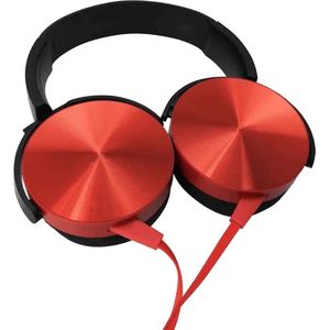 Headset met Microfoon - Computer Headset - Koptelefoon met Microfoon - Headset - Laptop - Koptelefoon - 3.5mm - Plug & Play 450AP (rood)