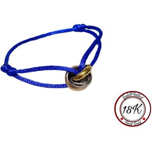 Soraro Tricolor Armband | Blauw | 18K Goldplated | Soraro Armbanden | Cadeau voor haar | verjaardag vrouw | Vaderdag | Vaderdag Cadeau