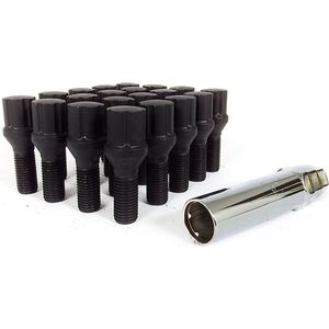 JR-Wheels Wielbouten Spline Staal M12x1.25 Zwart