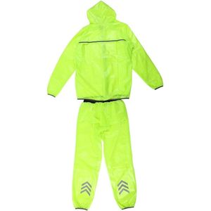 Allecto Plus - Reflecterende regenkleding uniseks regenpak met broek ademend waterafstotend winddicht - Ideaal voor fietsen en wandelen in regenachtig weer