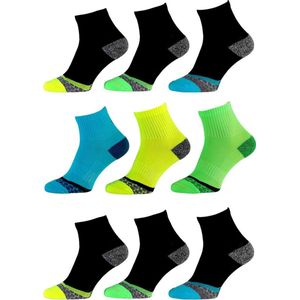 hardloop sokken assorti kleuren 9 paar maat 39/42