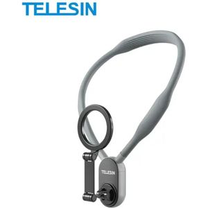 TELESIN Nek houder met Bluetooth remote - Magnetische - Magnetische borsthouder Zacht siliconen - Nek houder - Smartphone - Houder Quick Release voor Smartphone