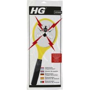 HGX elektrische vliegenmepper - 1 stuk - voorkomt platgeslagen insecten - ook geschikt voor muggen en wespen - inclusief batterijen