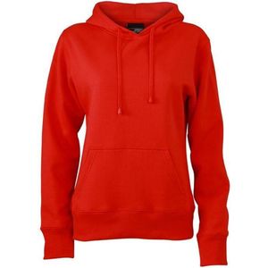 James and Nicholson Dames/dames Hooded Sweatshirt (Tomatenrood)