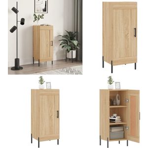 vidaXL Dressoir 34,5x34x90 cm bewerkt hout sonoma eiken - Dressoir - Dressoirs - Kast - Wandkast