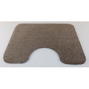 WC mat Soft beige taupe 50x60 antislip met uitsparing 21cm