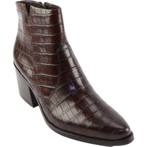 Paul Green 9780 Enkellaarsjes - Enkelboots met rits - Dames - Bruin - Maat 41