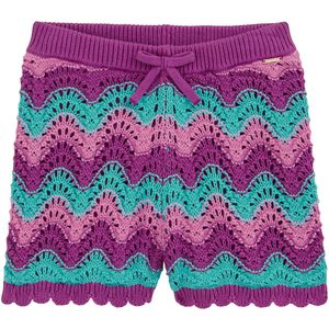 WE Fashion Meisjes short met opengewerkt dessin