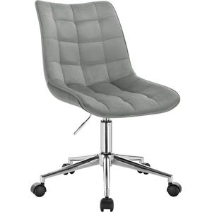 Rootz Bureaustoel - Ergonomische bureaustoel - Stijlvolle werkstoel - Fluwelen afwerking - Verstelbare hoogte - 360 graden draaibaar - Duurzame constructie - 80,5 cm - 90 cm x 43 cm - 52,5 cm