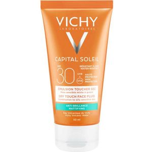 Vichy Capital Soleil SPF30 Dry Touch Zonnecrème Gemengde tot Vette Huid - Gelaat 50ml