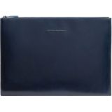 PIQUADRO Leren Tabletzak Blue Square Men´s Clutch 12,9"" RFID Midnight Blue Donkerblauw