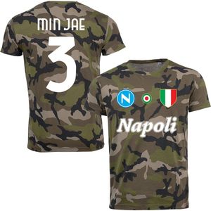 Napoli Min Jae 3 Camouflage Team T-Shirt - Groen - XXL
