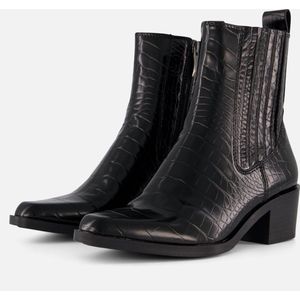 Tamaris cowboy laarzen zwart croco - Dames - Maat 38