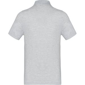 Polo Heren S Kariban Kraag met knopen Korte mouw Ash Heather 98% Katoen, 2% Viscose