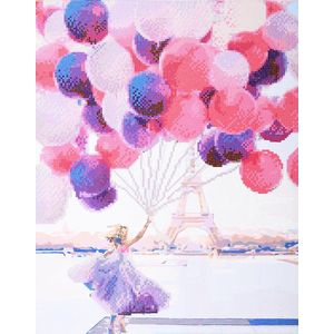 Vervaco - Ipaint&Dot kit Vrouw met ballonnen - PN-0196951