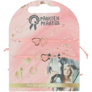 Paarden armband PaardenpraatTV Britt Dekker Best Friends Forever Armband Roze Goud