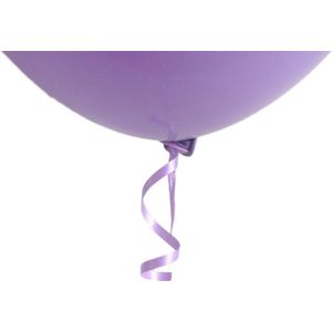 100 ballonsluitingen Poly-Fix ​​paars met lint ca. 120cm Wefiesta