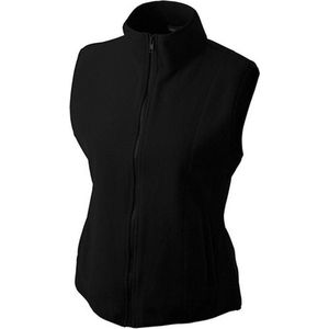 James and Nicholson Vrouwen/dames Microfleece Vest (Zwart)