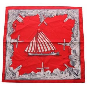 Boerenzakdoek Oud Nederland - 54 x 54 cm - Zakdoeken rood - Zakdoeken katoen - Zakdoek aan beide zijden bedrukt